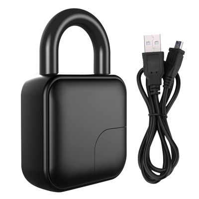 Fingerprint Smart Padlock Lock,New Smart Fingerprint Padlock Anti-Theft Waterproof Safety Dormitory Door Electronic Lock and Biometric Metal Keyless Thumbprint Lock,for Gym Locker, School Locker