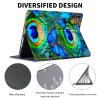 ACWDMKH for iPad Pro 13 Inch Case 2024 M4,PU Leather Slim Folio Adjustable Stand Smart Cute Cover with Auto Wake/Sleep Case for iPad Pro 13 Inch 2024,Peacock Feathers view 2