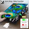 ACWDMKH for iPad Pro 13 Inch Case 2024 M4,PU Leather Slim Folio Adjustable Stand Smart Cute Cover with Auto Wake/Sleep Case for iPad Pro 13 Inch 2024,Peacock Feathers view 4