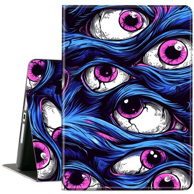 ACWDMKH for iPad Pro 13 Inch Case 2024 M4,PU Leather Slim Folio Adjustable Stand Smart Cute Cover with Auto Wake/Sleep Case for iPad Pro 13 Inch 2024,Funny Blue Eye