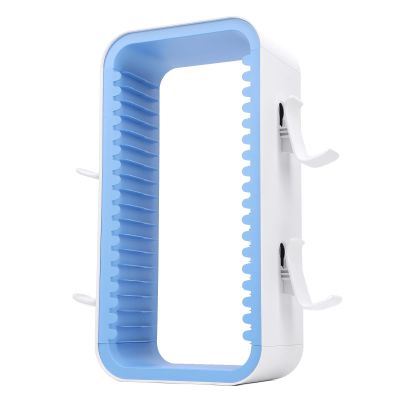 18 Slots Game Disk Vertical Stand Tower for PS with Minimalist Design, Attractive Decor. Quick Assembly, Strong and Material, suitable for (White Blue)