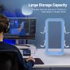 18 Slots Game Disk Vertical Stand Tower for PS with Minimalist Design, Attractive Decor. Quick Assembly, Strong and Material, suitable for (White Blue) view 2