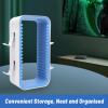 18 Slots Game Disk Vertical Stand Tower for PS with Minimalist Design, Attractive Decor. Quick Assembly, Strong and Material, suitable for (White Blue) view 3