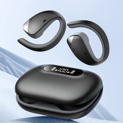 Open Ear Earbuds Open Ear Headphones Over The Ear Earbuds Wireless Bluetooth 5.4 Sports With 48H Playtime Ipx5 Waterproof Wireless Earbuds Lightweight Design Fit Cycling Running Workout black
