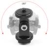 360 Rotatable Cold Shoe 1/4 Screw Base Fixed Adapter Mounting Bracket for Camera view 3