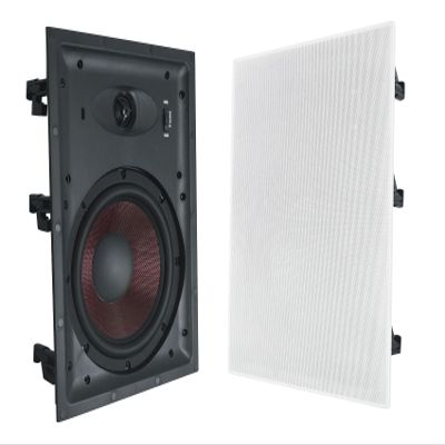 Rockville Pair WA858 320W in-Wall Speakers, 8" Kevlar Woofer, Silk Dome Tweeter, Magnetic Grilles, 2-Position Tweeter Control, 8-Ohm, for Home Theater & Whole-House Audio