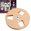 1/4 Inch Empty Tape Reel, 3 Holes 5 Inch Universal Open Reel Sound Tape Empty Reel, Low Noise Aluminum Alloy Empty Take Up Reel to Reel Small Hub for NAGRA, for Studer (Gold) view 4