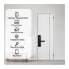 KIEEQGAK Tuya WiFi Electronic Smart Door Lockwith Biometric Fingerprint/Smart Card/Password/Key Unlock/USB Emergency Charge(240x22(3585),Black) view 4
