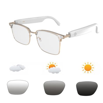 Yosugar Bluetooth Glasses for Men Women,Smart Glasses,Open Ear Sounds,Transitional Lens for Outerdoor Sport,Audio Glasses for All Smart Phones