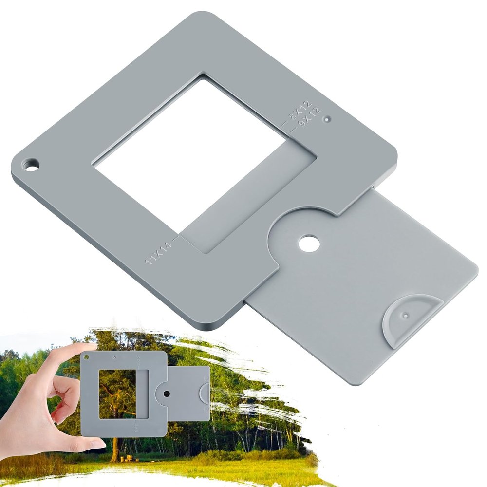 View Finder, View Catcher with Sliding Mechanism, Portable Color Isolation Drawing View Catcher for Painting, Photography, Composition