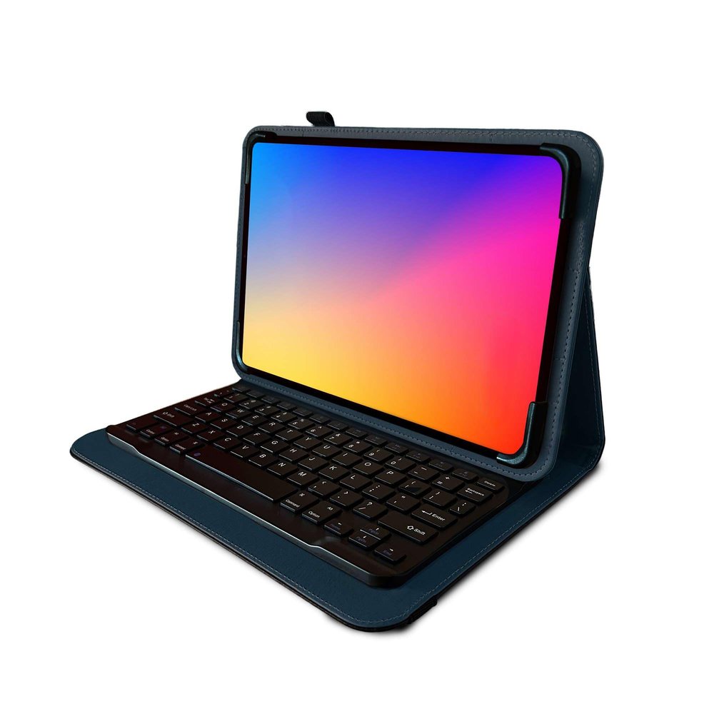 Navitech Blue Rotational Bluetooth Keyboard Case Compatible with Blackview 10 Inch Tab8WIFI Tablet