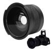 Fisheye Lens, 0.35x Super Wide Angle Panoramic Macro 2 in 1 Detachable Lens, Compatible with Full Automatic Focusing and Full Infrared, for Most Cameras, Camcorders (49mm) view 2