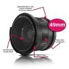 Fisheye Lens, 0.35x Super Wide Angle Panoramic Macro 2 in 1 Detachable Lens, Compatible with Full Automatic Focusing and Full Infrared, for Most Cameras, Camcorders (49mm) view 4
