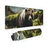 Brown Bear Pounce Mouse Pad 11.8x31.5 Inches, Non-Slip, Large Size Mouse Pad for Gamers and Office Use. view 2