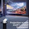Mini Projector with WLAN, 1080P Portable Outdoor Projector, 180 Deg Rotatable, Home Theater Movie Phone Projector Compatible with Android / TV Stick / HDMI / USB view 4
