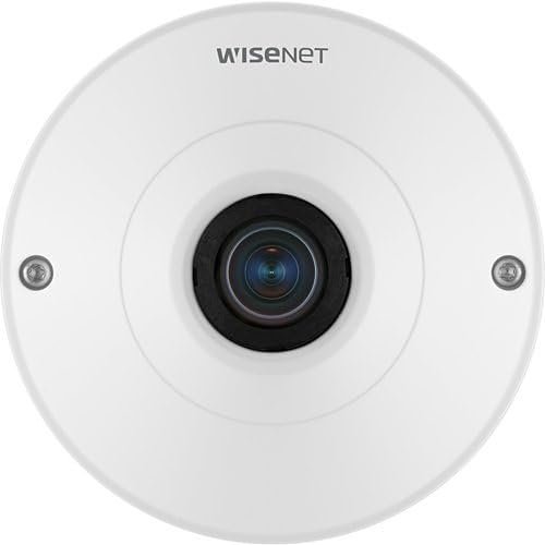 Hanwha Vision QNF-8010 Q-Series 6MP Fisheye Camera, 1.14mm Fixed Lens, White