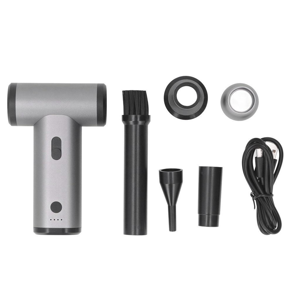 Handheld Cordless Air Vacuum Cleaner, Rechargeable Blower for Computer Keyboard, Pet House, Gray, 130, 000RPM Quick