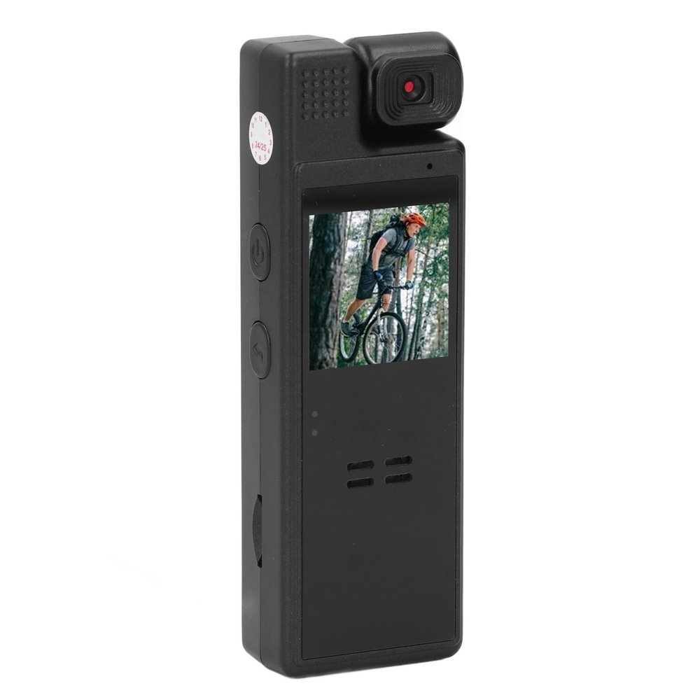 VBESTLIFE Body Camera with Audio and Video Recording, HD 1080P Body Cam with 180 Rotating Lens, Night Vision Wearable Back Clip Video Recorder