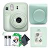 Fujifilm Instax Mini 12 Instant Camera Mint Green Bundle with Fuji Instax Mini Film Value Pack (20 Sheets) + Protective Carrying Case + Photo Album + Microfiber Cleaning Cloth view 1