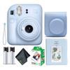 Fujifilm Instax Mini 12 Instant Camera Pastel Blue Bundle with Fuji Instax Mini Film Value Pack (20 Sheets) + Protective Carrying Case + Photo Album + Microfiber Cleaning Cloth view 1