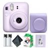 Fujifilm Instax Mini 12 Instant Camera Lilac Purple Bundle with Fuji Instax Mini Film Value Pack (20 Sheets) + Protective Carrying Case + Photo Album + Microfiber Cleaning Cloth view 1