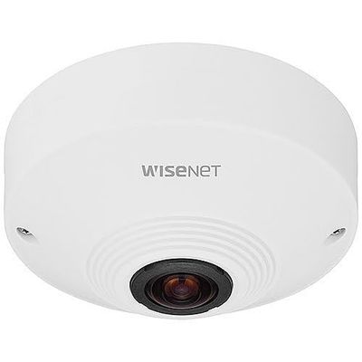 Hanwha Vision Q-Series 6MP Indoor 360 Fisheye Camera, 1.14mm Lens, Black