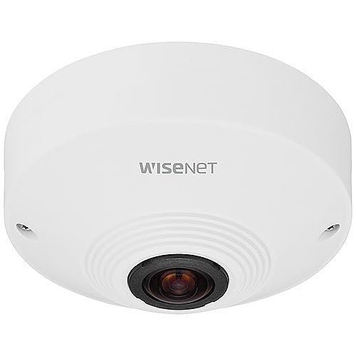 Hanwha Vision Q-Series 6MP Indoor 360 Fisheye Camera, 1.14mm Lens, Black