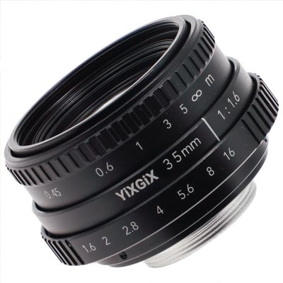 YiXGiX YiXGiX 35mm F1.6 Mirrorless Camera Lens  High Aperture, Sharp Focus, Versatile for Photography and Videography