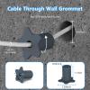 4PCS 5/8 Starlink Wall Grommets Cable Routing kit Accessories for Cables Pass Through with 5/8" Spade Drill bit,50 Wall Wires cilps Special Design for Concrete and Brick Wall (Grey) view 4