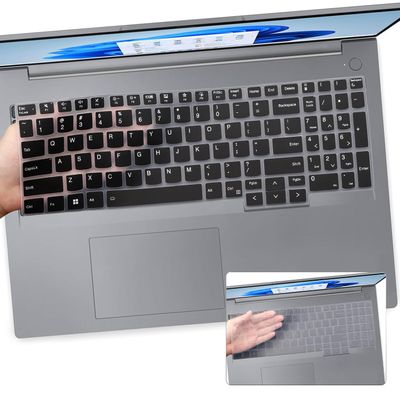 2 PCS Keyboard Cover for 2025-2023 Lenovo ThinkBook 16 G6 G7 G7+ G8 G9 & ThinkBook 16p G4 G5 G6 16" Laptop Keyboard Skin(Not fit ThinkBook 16 G4 G4+)-Black+Clear