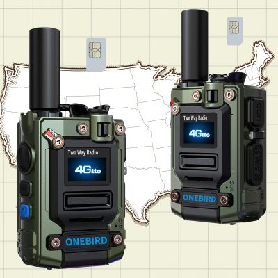 Global-walkie-Talkie-Unlimited-Range-radios-Long Range walkie talkies Communication Cards-radios Unlimited Range with sim Cards-Out of State walkie-Talkie ptt Button-Two Way Talk Talkie-2Pack Green