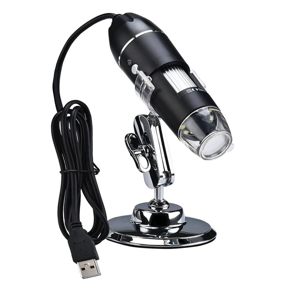 Lab Microscope Accessories 1600X HD Electronic Digital Microscope Camera Adjustable LED Repair Magnifing Portable Handheld USB Magnifier