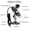 Lab Microscope Accessories 1600X HD Electronic Digital Microscope Camera Adjustable LED Repair Magnifing Portable Handheld USB Magnifier view 4