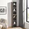 AnoYishev 8-Tier Media Tower Rack, 11.6 X 9.3 X 71 Inches CD DVD Slim Storage Cabinet with Adjustable Shelves, Tall Narrow Bookcase Display Bookshelf for Home Office (Grey) view 1