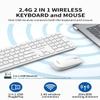 Philips Wireless Keyboard and Mouse Combo,2.4G 2 in 1 Receiver Cordless Full Size Keyboard and Mice,Ultra Slim and Quiet Keyboard & Ergonomic Mice for Windows XP/7/8/10,Mac OS X10.4 or Higher-White view 2