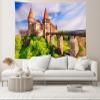 CHNYWORK 7ftx5ft Hunyad Castle Backdrop Romania Historic Architecture Corvin's Castle with Wooden Bridge Sunny Background Romania Travel Castle Party Decor Photo Studio Props Wallpaper view 3