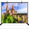 CHNYWORK 7ftx5ft Hunyad Castle Backdrop Romania Historic Architecture Corvin's Castle with Wooden Bridge Sunny Background Romania Travel Castle Party Decor Photo Studio Props Wallpaper view 4