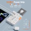 Surge Protector Power Strip(900J) -MCSCN 8 Outlets 6 USB - 15A/1875W - Ultra-Thin Plug & Cord - UL Certified - Home/Office Use view 2