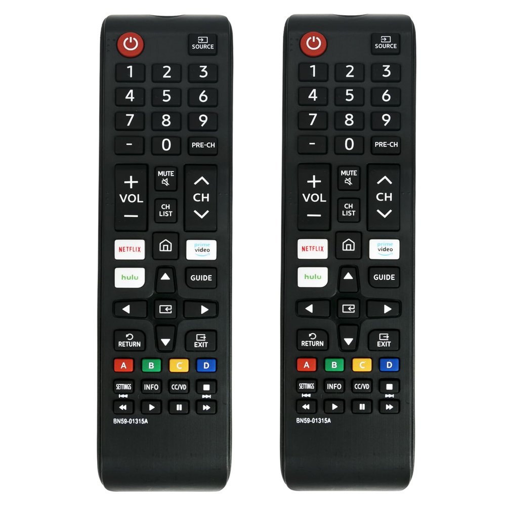 2 Packs BN59-01315A Replace Remote fit for Samsung 4K Crystal UHD LED QLED LCD Series 6 7 8 9 TU-7000 Flat Curved Smart TV,Universal Replacement Works for All Samsung TVs