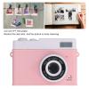 Zopsc Digital Camera, 1080P 48MP 2.0 Inch TFT HD Dual Camera CCD Card Camera with MP3 Playback Filter Game, Anti Shake 8X Digital Zoom Camera for Travel, 800mAh. (Pink) view 2