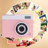 Zopsc Digital Camera, 1080P 48MP 2.0 Inch TFT HD Dual Camera CCD Card Camera with MP3 Playback Filter Game, Anti Shake 8X Digital Zoom Camera for Travel, 800mAh. (Pink) view 3