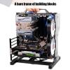 Open Air Pc Case, Pc Test Bench Open Frame Computer Case Vertical Handle ATX M ATX/ITX Open Chassis Vertical Overclocking Test Chassis Rack (Black) view 3