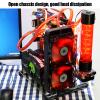 Open Air Pc Case, Pc Test Bench Open Frame Computer Case Vertical Handle ATX M ATX/ITX Open Chassis Vertical Overclocking Test Chassis Rack (Black) view 4