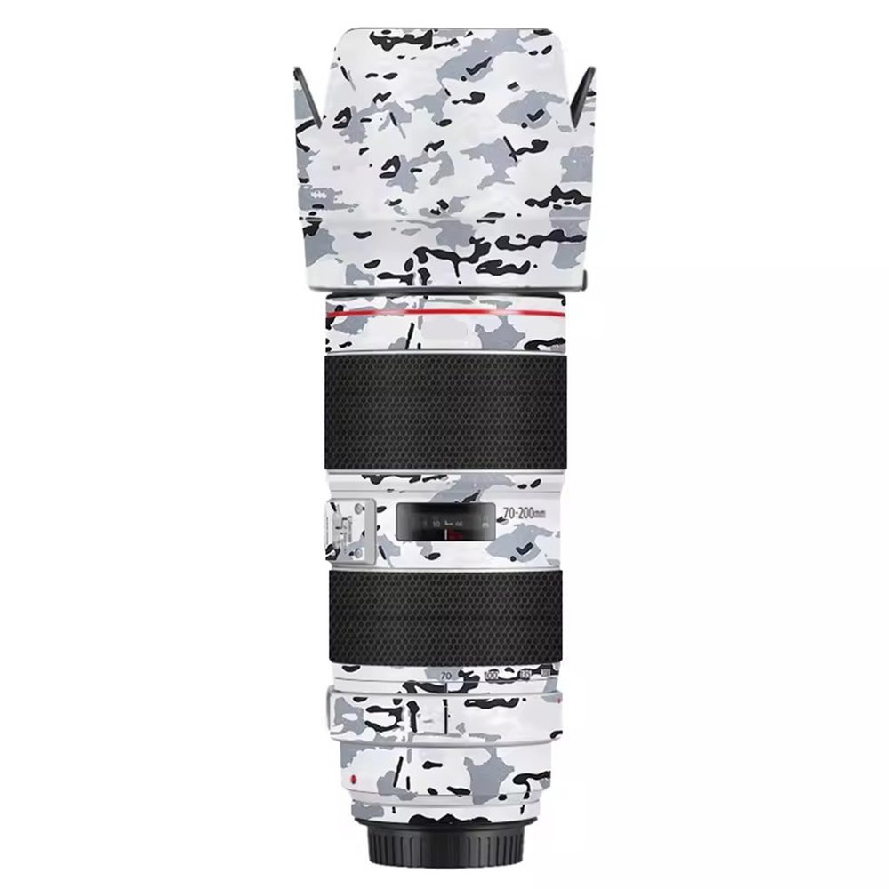 Skin Lens Camera Skin Wrap Vinly Protecticve Sticker Photography Accessories for Canon EF 70-200mm F2.8L is III 70-200 2.8(Snow Camouflage)