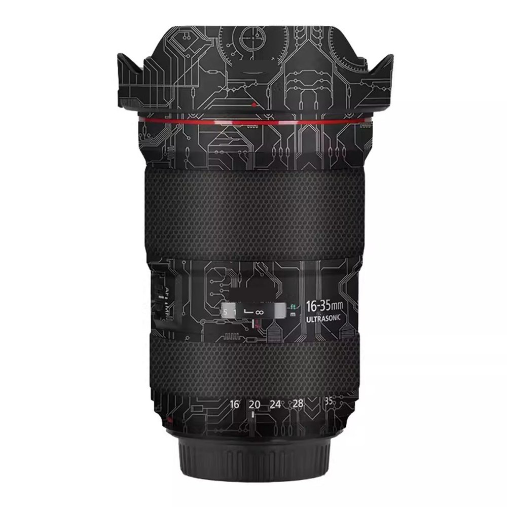 Camerea Lens Skin Anti-Scratch Sticker for Canon EF 16-35mm F2.8L III USM Coat Vinly Protective Film Body Protector Decals Cover 16-35 2.8(Circuit Titanium)