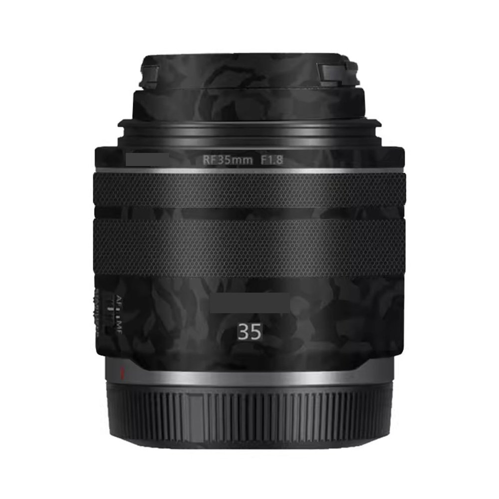 35 1.8 Camera Lens Skin Coat Wrap Protective Film Body Decal Anti-Scratch Sticker Accessories for Canon RF 35mm F1.8 Macro is STM(Shadow Camo Black)