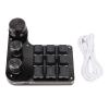 Multizenic Mini Keypad 9 Keys 3 Knobs, RGB Backlit Blue Switch, Plug and Play Programmable for Gaming Office Media, Wide Application, Customizable Keys Functions view 1