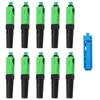 Duogalia-10 Pack SC APC Single Mode Fiber Optic Cable Quick Connector Fast Connection Adapter for 2.0 * 3.0mm Fiber Drop Cable(V Groove) view 1