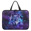 Customizable Pattern Laptop Bag 10-17 Inch Laptop Case Computer Carrying Case Laptop Sleeve Bag Handbag Briefcase for Men (Wolf,Purple) view 1