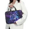 Customizable Pattern Laptop Bag 10-17 Inch Laptop Case Computer Carrying Case Laptop Sleeve Bag Handbag Briefcase for Men (Wolf,Purple) view 3